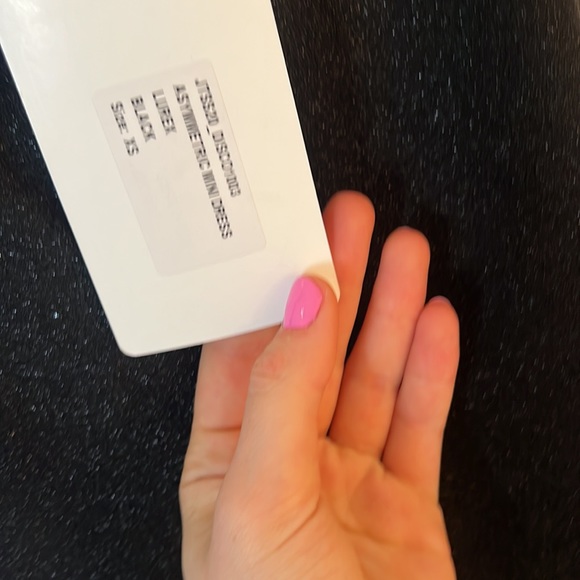 JoosTricot one shoulder sparkly black A Line dress - Picture 3 of 3